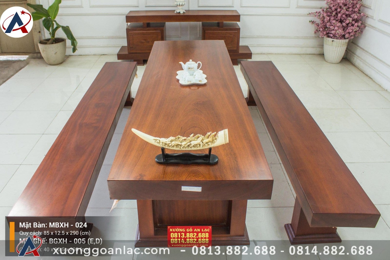 Bộ ghế K3 gỗ cẩm hồng nguyên khối (anh Lân - Hà Nội) 6 Bộ bàn ghế k3 gỗ cẩm hồng