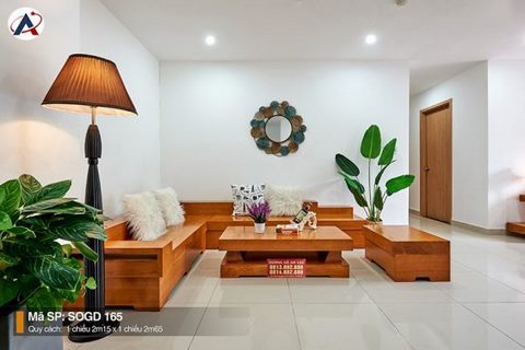 Tư vấn chọn bàn ghế cho căn hộ chung cư 6 Bộ sofa nguyên khối gỗ gõ đỏ (Chú Lương - Hưng Yên)