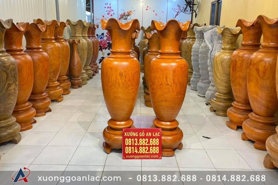 Đôi lục bình gỗ hương đỏ 2m17 đường kính 69cm (anh Tấn - Hưng Yên)  12 Đôi lục bình (anh Tân - Hưng Yên)