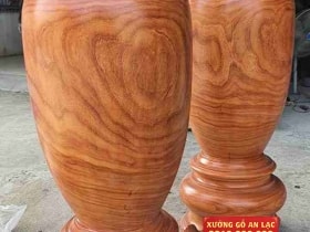 Đôi lục bình gỗ hương đỏ 1m8 đường kính 57cm (anh Năm - Hà Nội) 6 Đôi lục bình gỗ hương đỏ 1m8 (anh Năm - Hà Nội)
