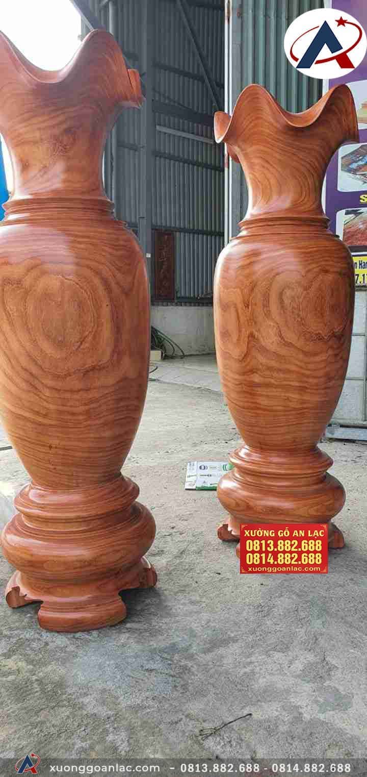 Đôi lục bình gỗ hương đỏ 1m8 đường kính 57cm (anh Năm - Hà Nội) 8 Đôi lục bình gỗ hương đỏ 1m8 (anh Năm - Hà Nội)