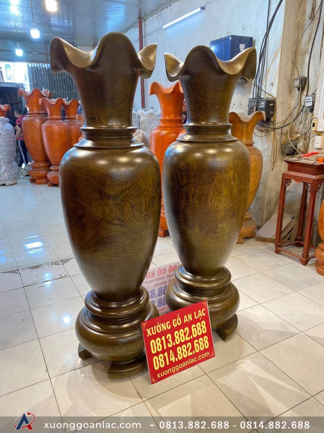 Cặp Lục Bình gỗ Mun đuôi công 1m80 đướng kính 55cm (anh Nguyên - Hà Nội) 8 Lục Bình 180 (Anh Nguyên - Hà Nội)