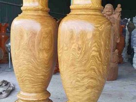 Lục Bình gỗ cẩm vàng 2m20 đường kính 68cm (anh Minh - Hà Nội)