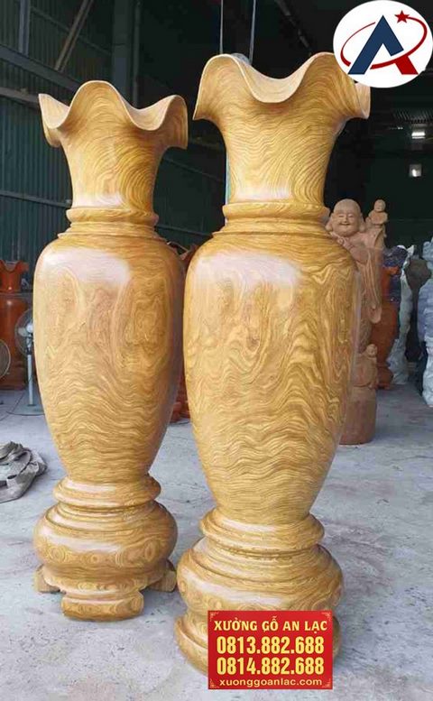 Lục Bình gỗ cẩm vàng 2m20 đường kính 68cm (anh Minh - Hà Nội)