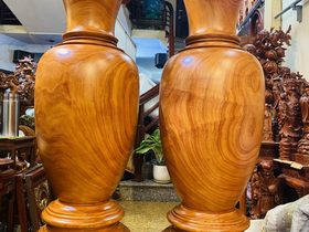 Lục bình gỗ cẩm vàng 1m70 đường kính 48cm (chú Tuân - Hà Nội) 8 Luc binh 1m70 Chu Tuan Ha Noi 1
