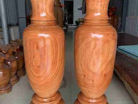 Lục bình gỗ hương đỏ 1m47 đường kính 42cm (Chú Tính - Hải Dương) 7 Lục bình 1m47 (Chú Tính - Hải Dương) (1)