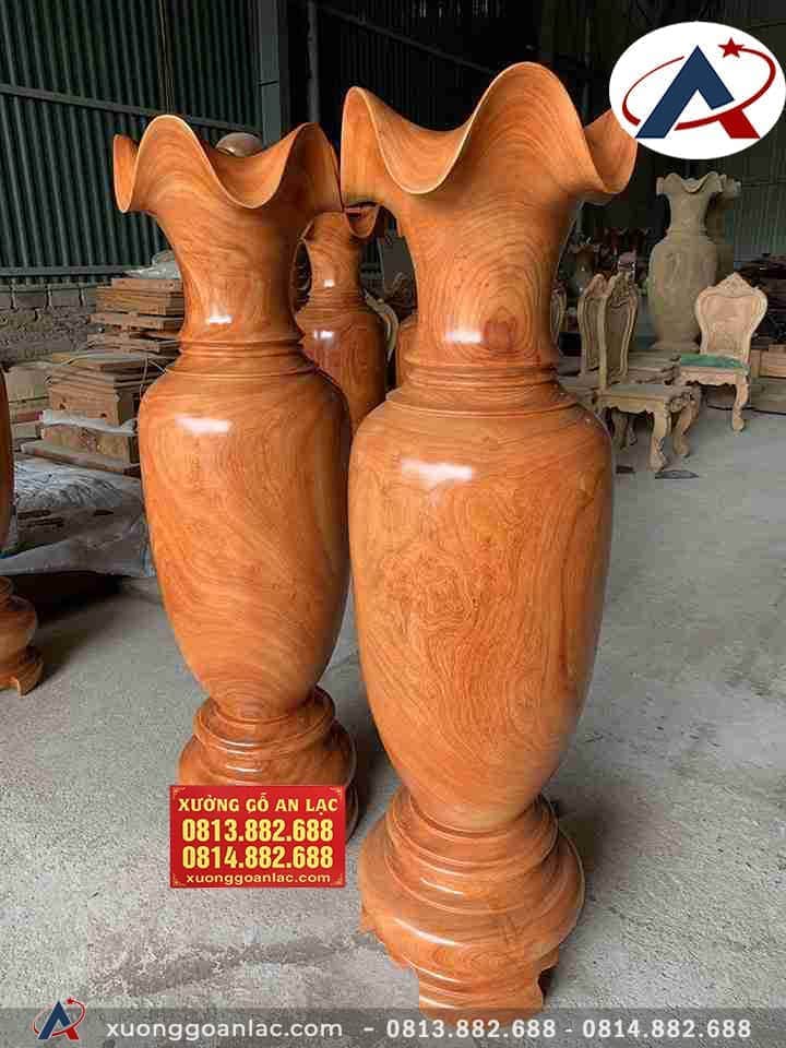 Lục bình gỗ hương đỏ 1m47 đường kính 42cm (Chú Tính - Hải Dương) 11 Lục bình 1m47 (Chú Tính - Hải Dương) (1)