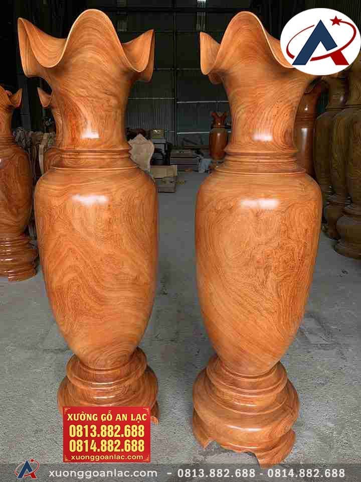 Lục bình gỗ hương đỏ 1m47 đường kính 42cm (Chú Tính - Hải Dương) 10 Lục bình gỗ hương đỏ 1m47 (Chú Tính - Hải Dương)