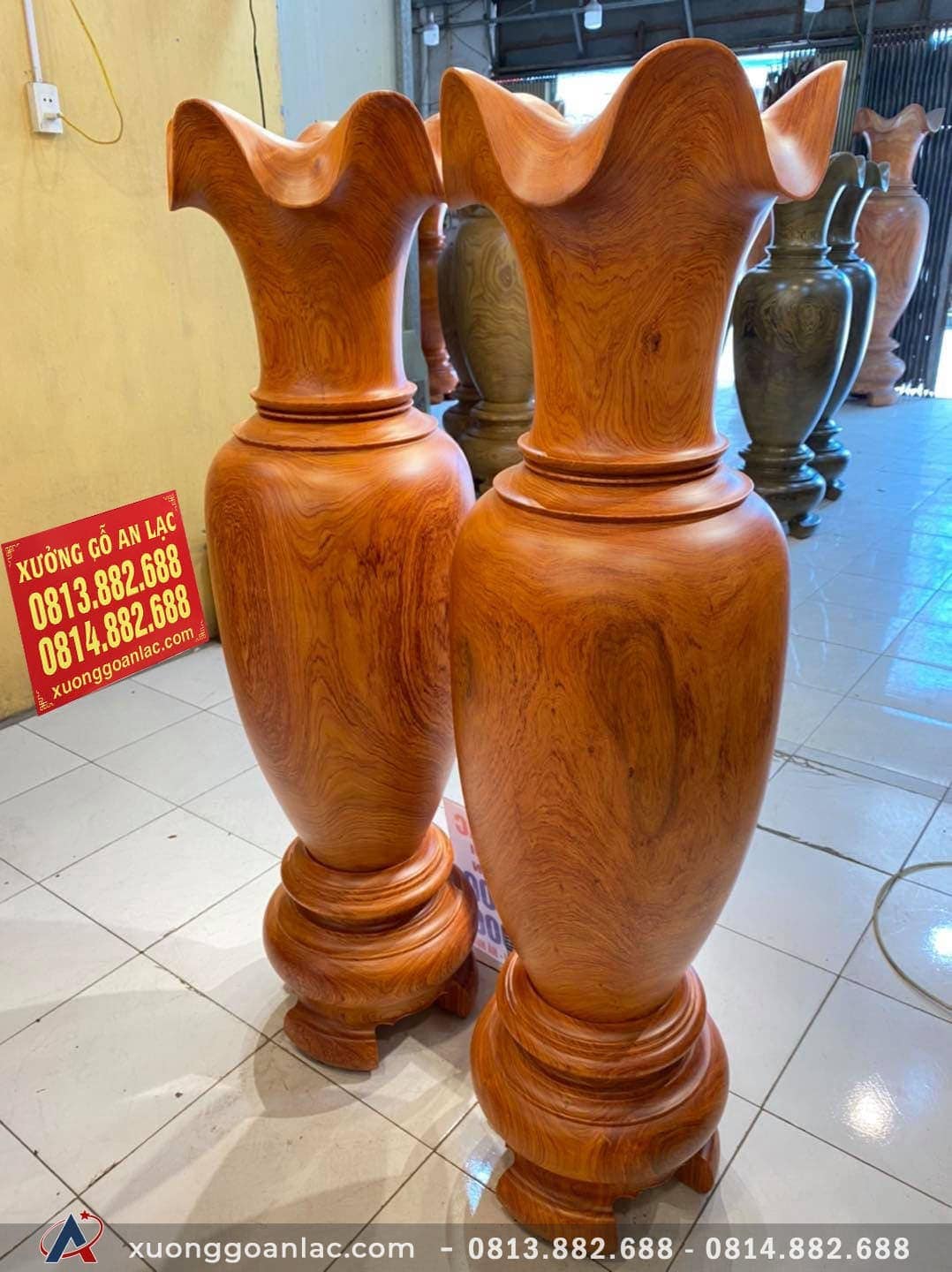 Lục bình gỗ hương đỏ 1m60 đường kính 45cm (anh Long - Tuyên Quang) 8 Lục bình (anh Long - Tuyên Quang)