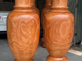 Lục bình gỗ hương đỏ 1m8 đường kính 53cm (anh Cương - Thái Bình) 7 Lục bình 1m8 (Anh Cương - Thái Bình)