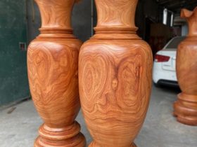 Lục bình gỗ hương đỏ 1m8 đường kính 53cm (anh Cương - Thái Bình) 6 Lục bình 1m8 (Anh Cương - Thái Bình)