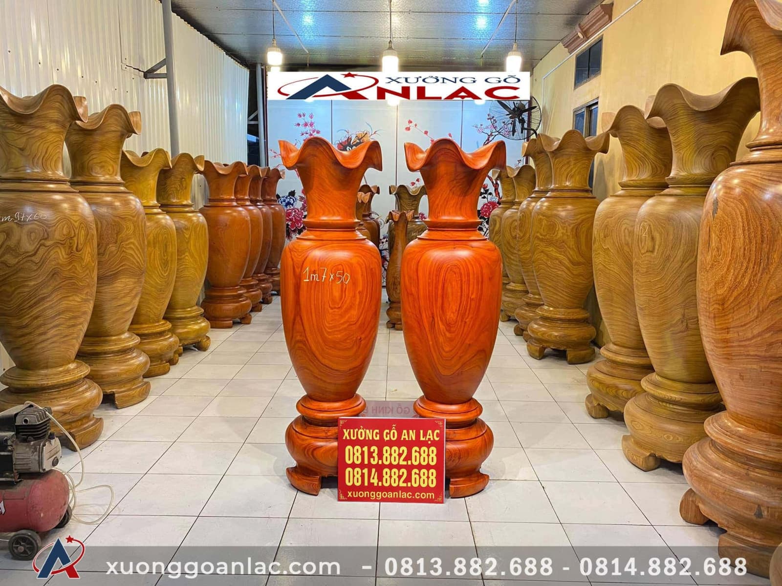 Lục bình gỗ hương đỏ 1m70 đường kính 50cm (anh Minh - Ninh Bình) 10 Lục bình (anh Minh - Ninh Bình) (1)