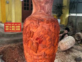 Lục bình gỗ hương đỏ đục tay 2m20 (Anh Quân - Hà Nội) 7 Lục bình 2m20 ( Anh Quân - Hà Nội)