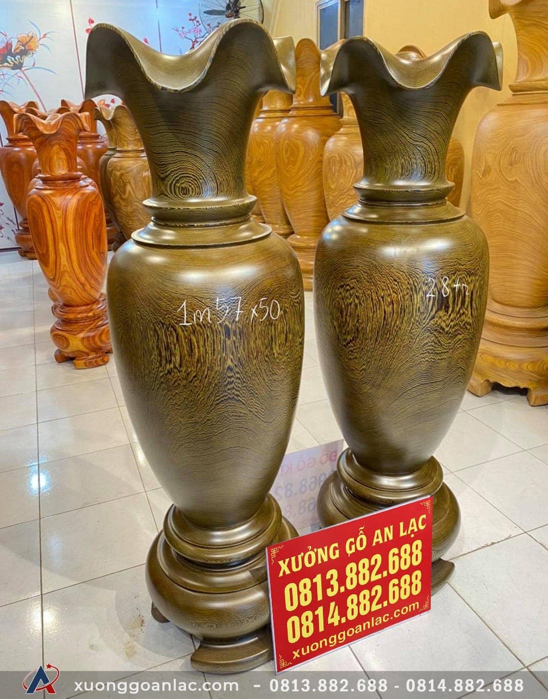 Lục bình gỗ mun đuôi công 1m57 đường kính 50cm (anh Hòa - Bắc Giang) 14 Lục bình (anh Hòa - Bắc Giang (1)