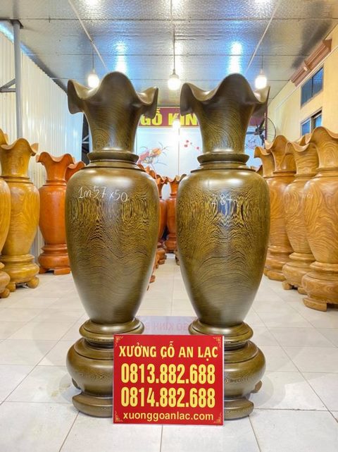 Lục bình gỗ mun đuôi công 1m57(anh Hòa - Bắc Giang)