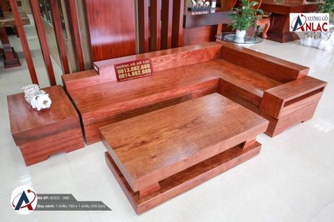 Gỗ hương có mấy loại? Tên gọi và cách phân biệt các loại gỗ hương 1 bộ sofa nguyên khối gỗ hương đá (Chú Chính - Thái Nguyên)