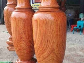 Lục Bình gỗ hương đỏ 1m7 đường kính 49cm (anh Linh - Nam Định) 5 Lục Bình gỗ hương đỏ 1m7 (Anh Linh - Nam Định)