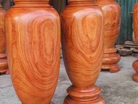 Lục Bình gỗ hương đỏ 1m7 đường kính 49cm (anh Linh - Nam Định) 7 Lục Bình gỗ hương đỏ 1m7 (Anh Linh - Nam Định)