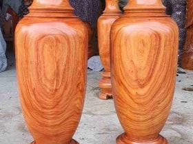 Lục Bình gỗ hương đỏ 1m7 (Anh Linh - Nam Định)