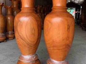 Đôi lục bình gỗ hương đỏ 1m40 đường kính 38cm (chú Quang - Hà Nam) 5 Đôi lục bình 1m40 (Chú Quang - Hà Nam)