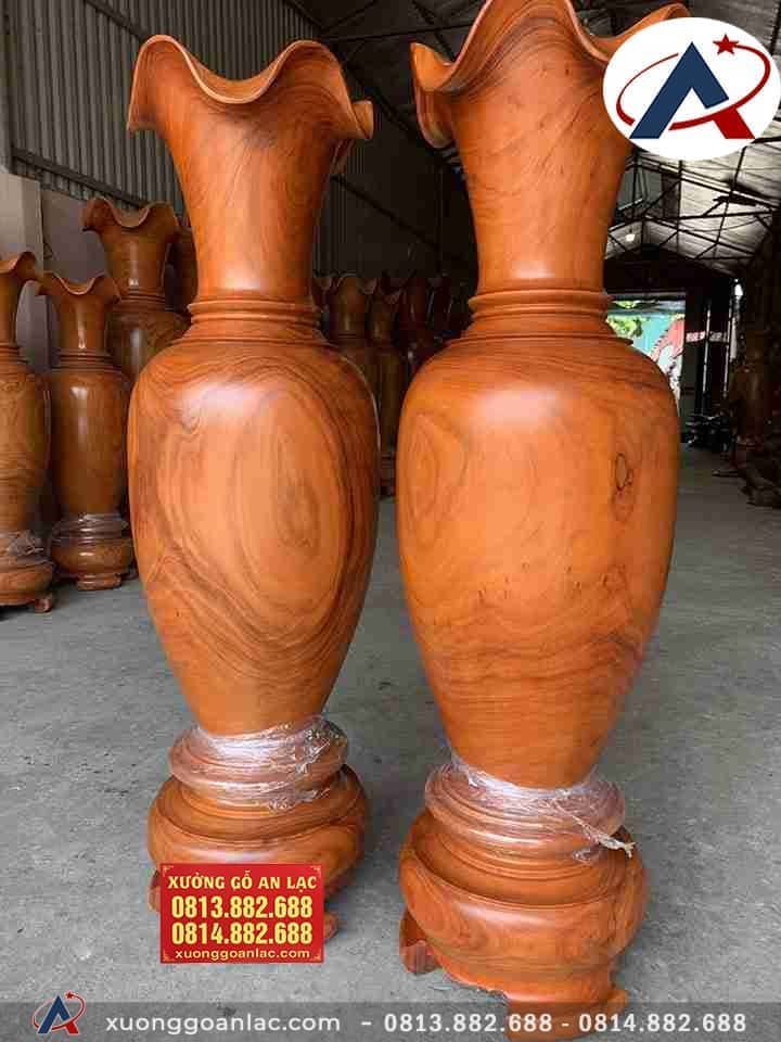 Đôi lục bình gỗ hương đỏ 1m40 đường kính 38cm (chú Quang - Hà Nam) 10 Đôi lục bình 1m40 (Chú Quang - Hà Nam)
