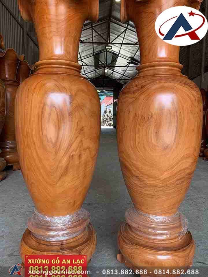 Lục Bình gỗ hương đỏ 1m50 đường kính 46cm (anh Giang – Hà Nội) 12 Lục Bình gỗ hương đỏ 1m5 (anh Giang – Hà Nội)