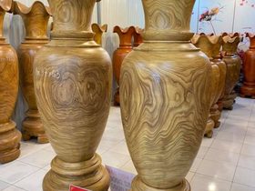 Đôi lục bình gỗ cẩm vàng 1m97 đường kính 63cm (anh Chinh - Nam Định) 6 Lục bình (anh Chinh - Nam Định) (2)