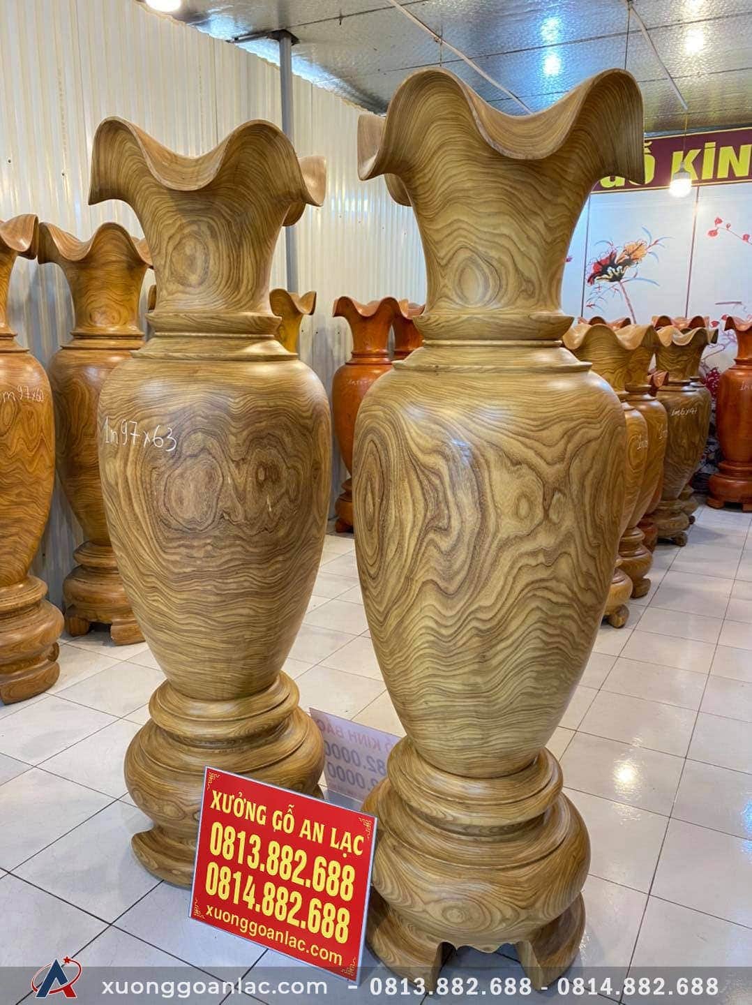 Đôi lục bình gỗ cẩm vàng 1m97 đường kính 63cm (anh Chinh - Nam Định) 9 Lục bình (anh Chinh - Nam Định) (2)