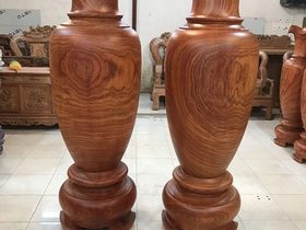 Đôi lục bình gỗ hương đỏ 1m97 đường kính 61cm (anh Tùng – Hải Dương)  4 Đôi lục bình (anh Tùng – Hải Dương)