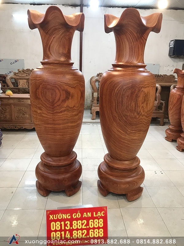 Đôi lục bình gỗ hương đỏ 1m97 đường kính 61cm (anh Tùng – Hải Dương)  7 Đôi lục bình (anh Tùng – Hải Dương)