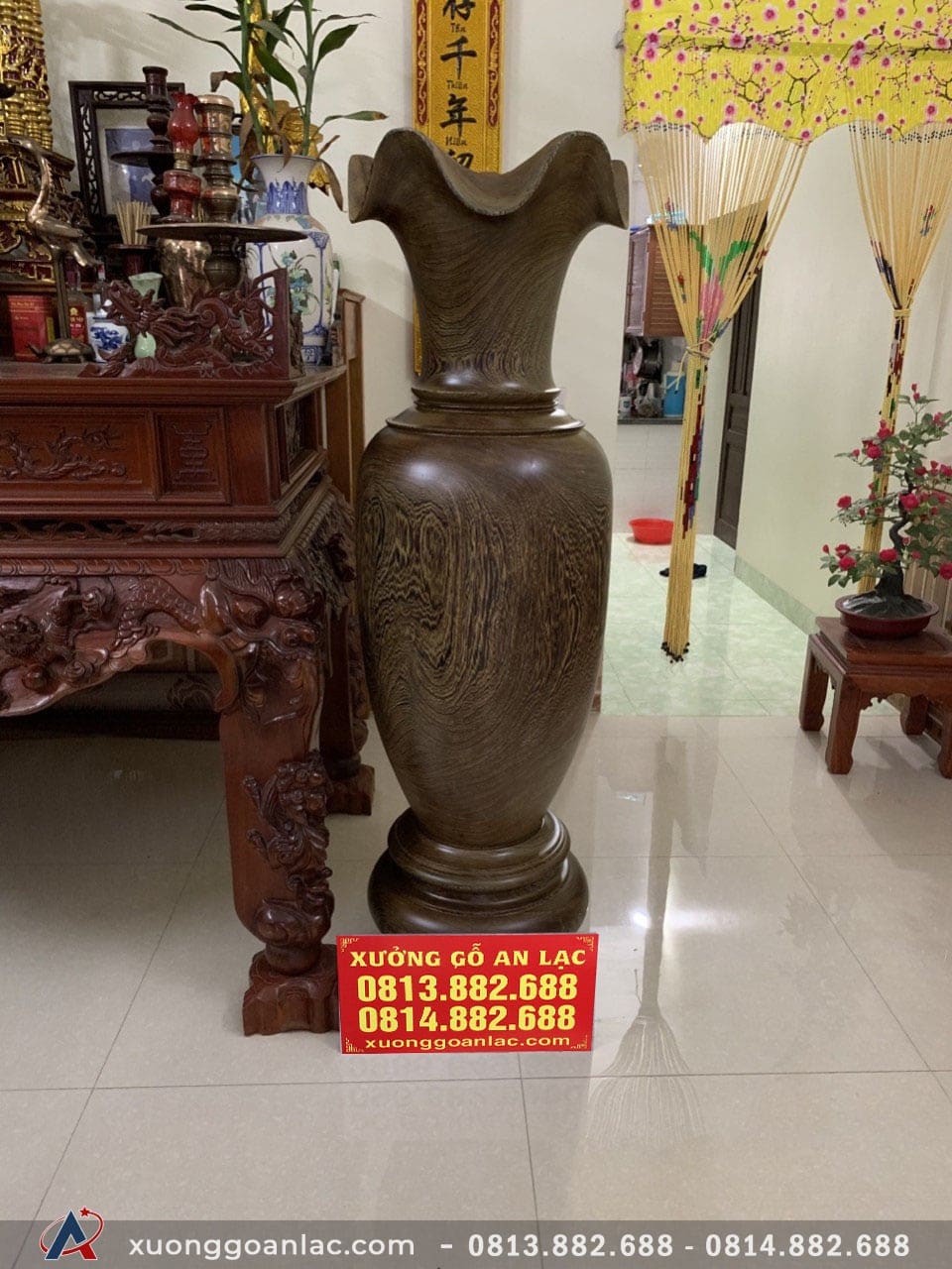 Lục bình trơn gỗ mun đuôi công 1m70 (bác Tĩnh - Hải Phòng) 11 Lục bình (bác Tĩnh - Hải Phòng)