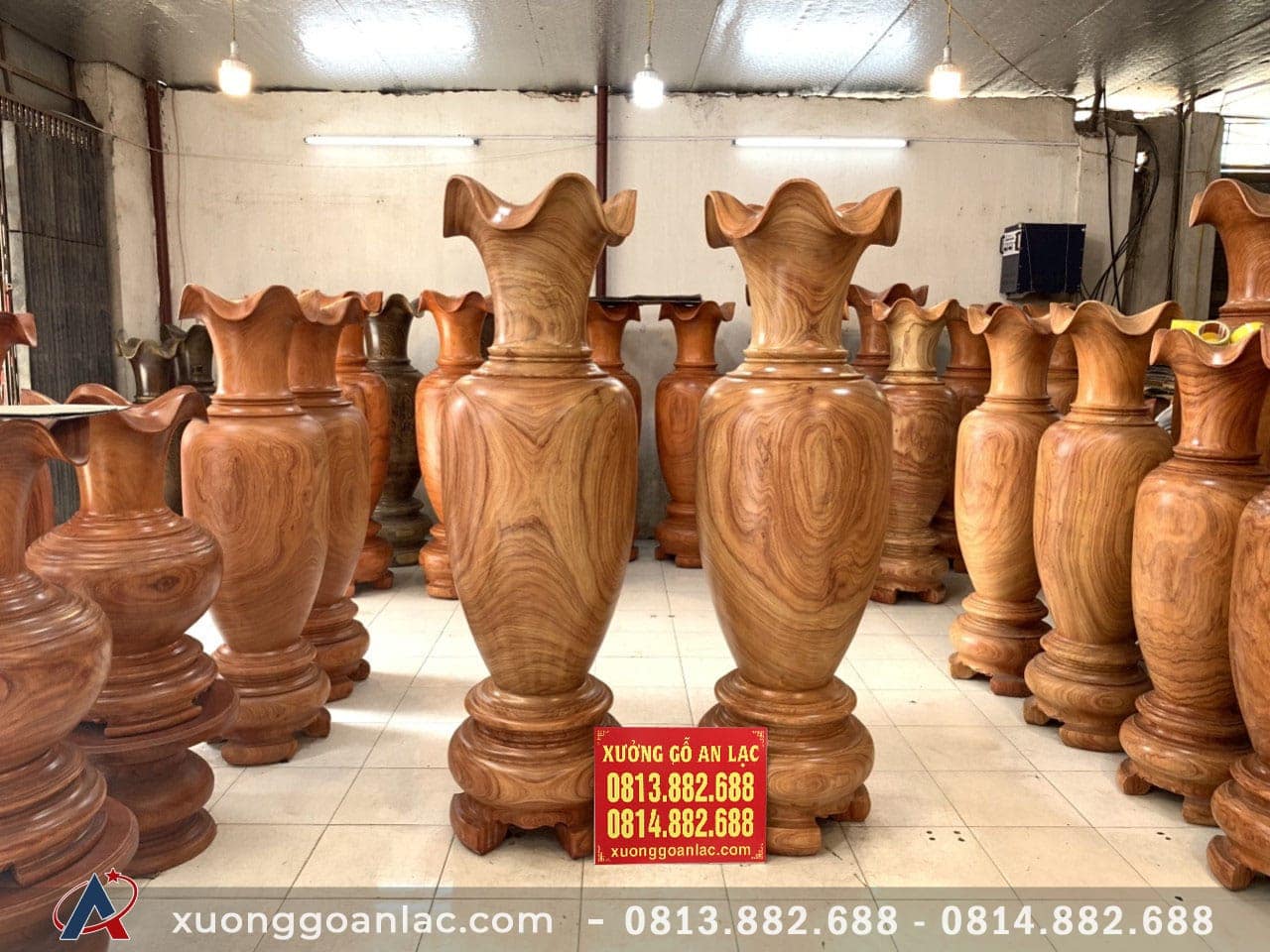 Lục bình gỗ cẩm vàng cao 2m đường kính 63cm (chú Sâm - Hà Nội) 20 Lục bình (chú Sâm - Hà Nội)