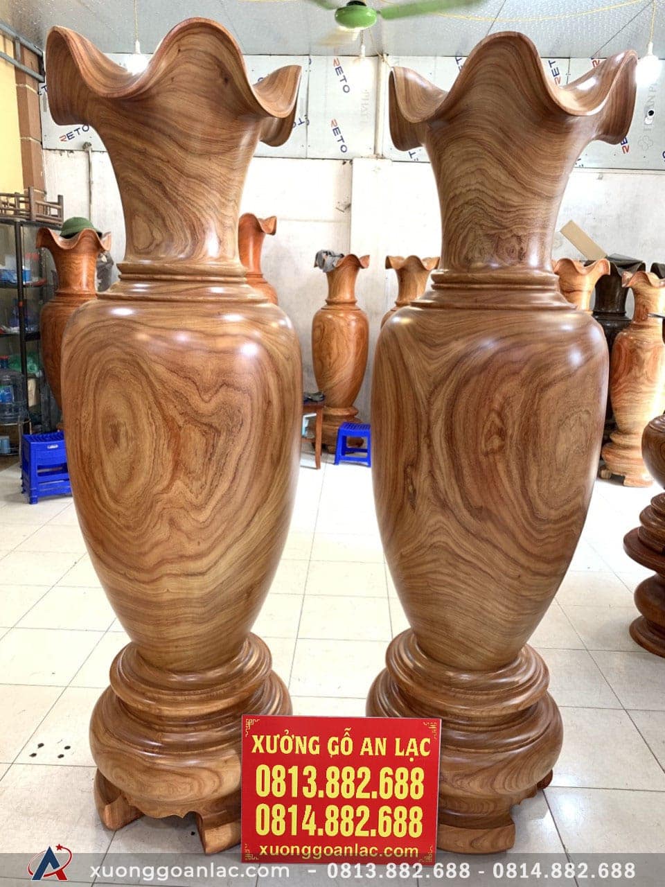 Lục bình gỗ cẩm vàng cao 2m đường kính 63cm (chú Sâm - Hà Nội) 17  (chú Sâm - Hà Nội)