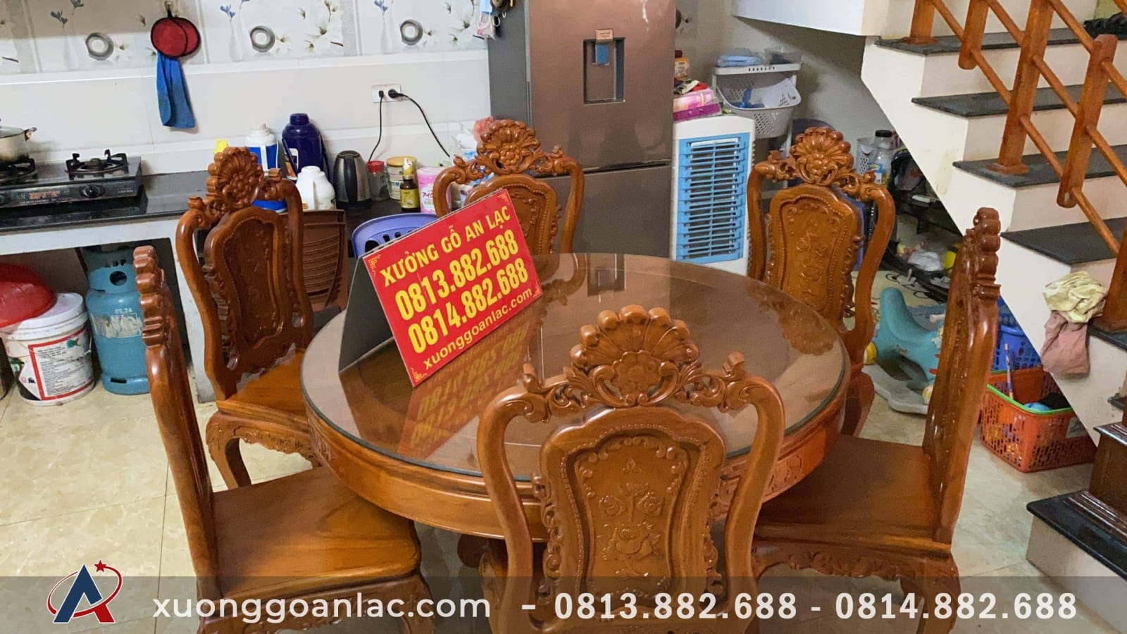 Bộ bàn ăn 8 ghế louis hồng hạt gỗ gõ đỏ (Chị Huyền, Phú Thọ) 6 bộ bàn ghế ăn cao cấp