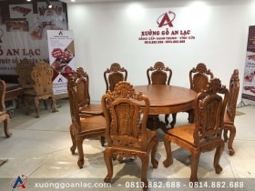 bàn ăn của chị huyền tại xưởng