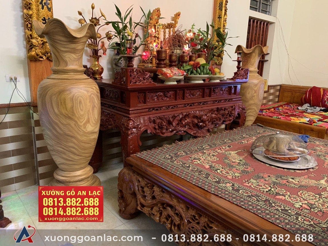 Lục bình gỗ cẩm vàng 1m81đường kính 58cm (anh Phương - Hòa Bình) 12 Lục Bình 1m81 (Anh Phương - Hòa Bình)