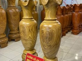 Lục bình gỗ cẩm vàng 1m57 đường kính 45cm (Chú Hương - Hà Nội) 5 Lục Bình (Chú Hương - Hà Nội)