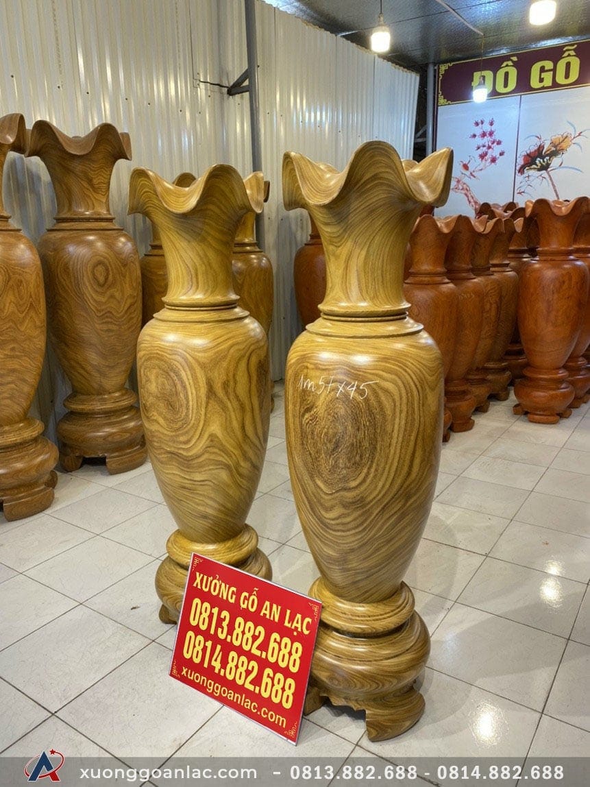 Lục bình gỗ cẩm vàng 1m57 đường kính 45cm (Chú Hương - Hà Nội) 9 Lục Bình (Chú Hương - Hà Nội)