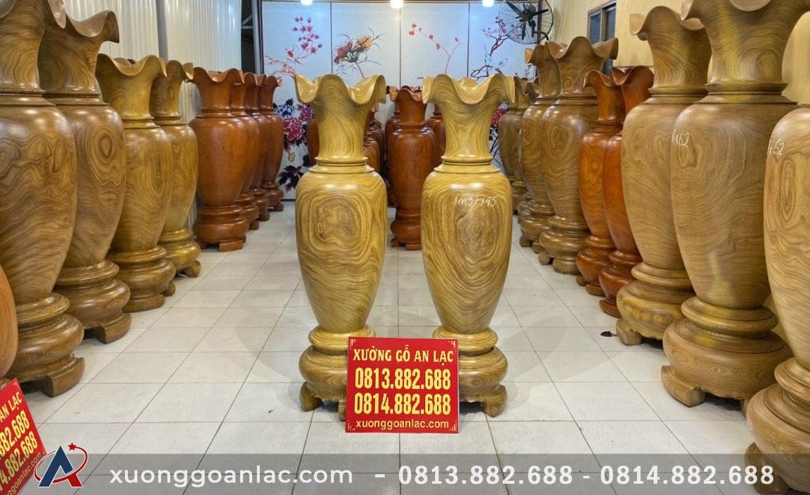 Lục bình gỗ cẩm vàng 1m57 đường kính 45cm (Chú Hương - Hà Nội) 8 Lục Bình (Chú Hương - Hà Nội)