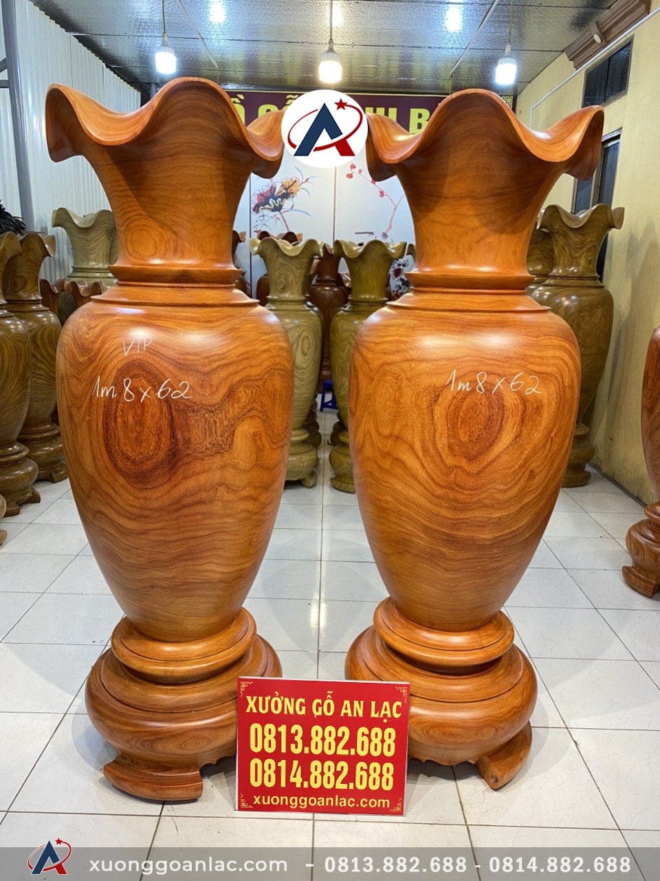 Lục bình gỗ cẩm vàng màu hương 1m80 đường kính 62cm (anh Đang - Hà Nội) 8 Lục bình (anh Đang - Hà Nội)