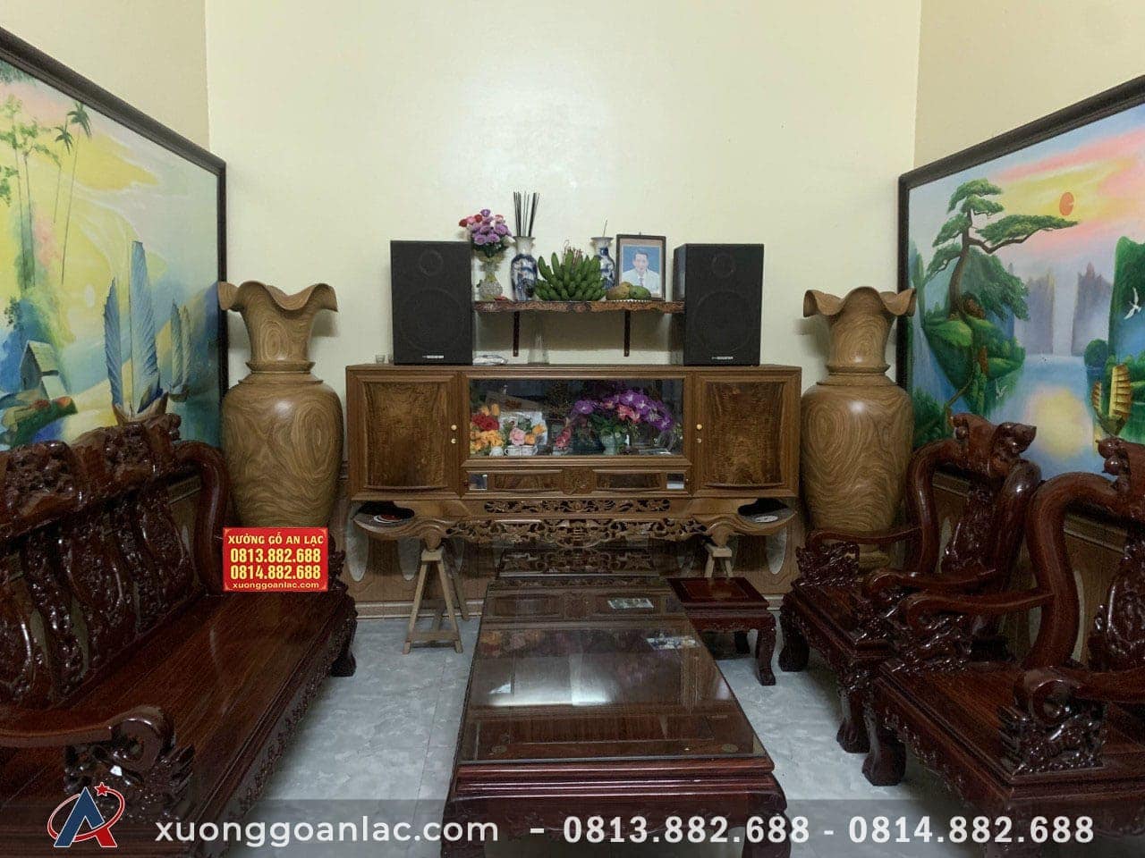 Lục bình gỗ Cẩm Vàng 1m69 đường kính 56cm (anh Tuyền - Hà Nội) 9 Lục bình gỗ cẩm Vàng ( anh Tuyền - Hà Nội)