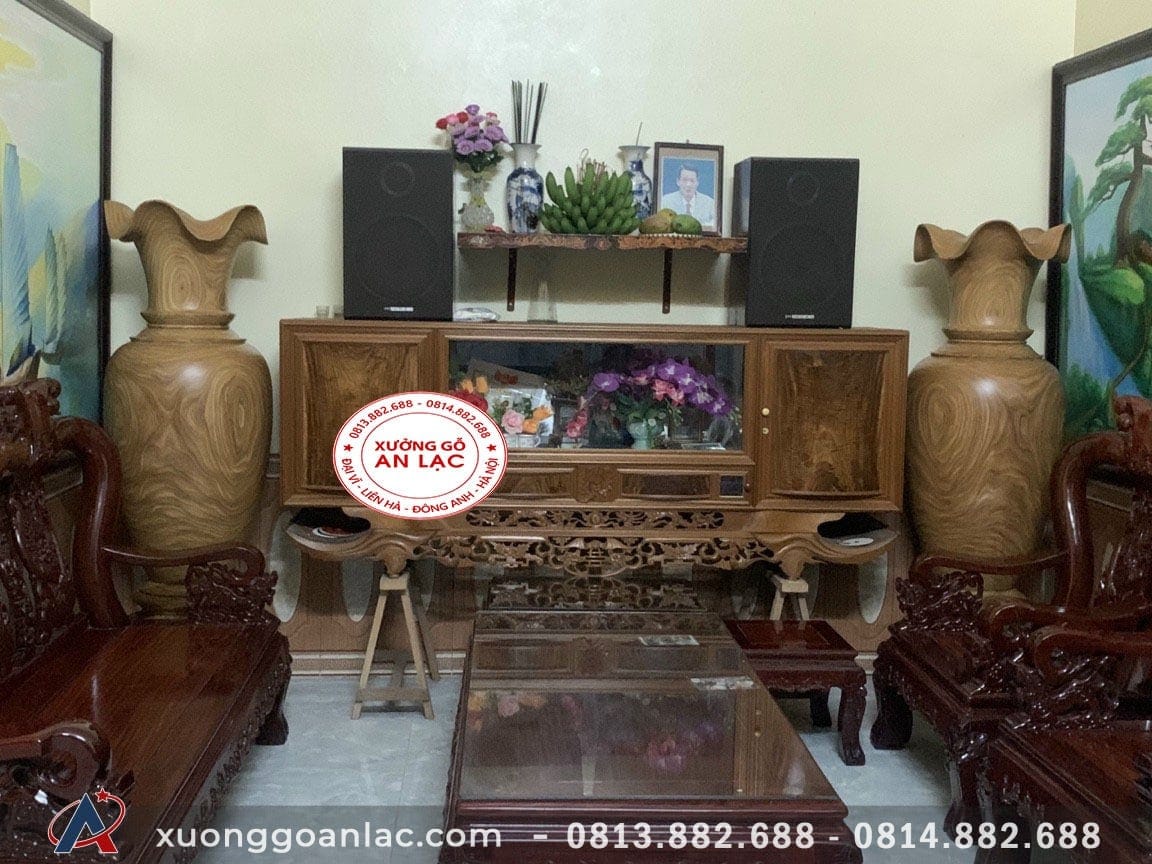 Lục bình gỗ Cẩm Vàng 1m69 đường kính 56cm (anh Tuyền - Hà Nội) 3 Lục bình gỗ cẩm Vàng ( anh Tuyền - Hà Nội)