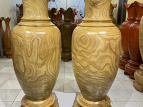 Đôi lục bình gỗ cẩm vàng 1m77 đường kính 55cm (chú Chinh - Hải Dương) 8 Lục bình (chú Chinh - Hải Dương