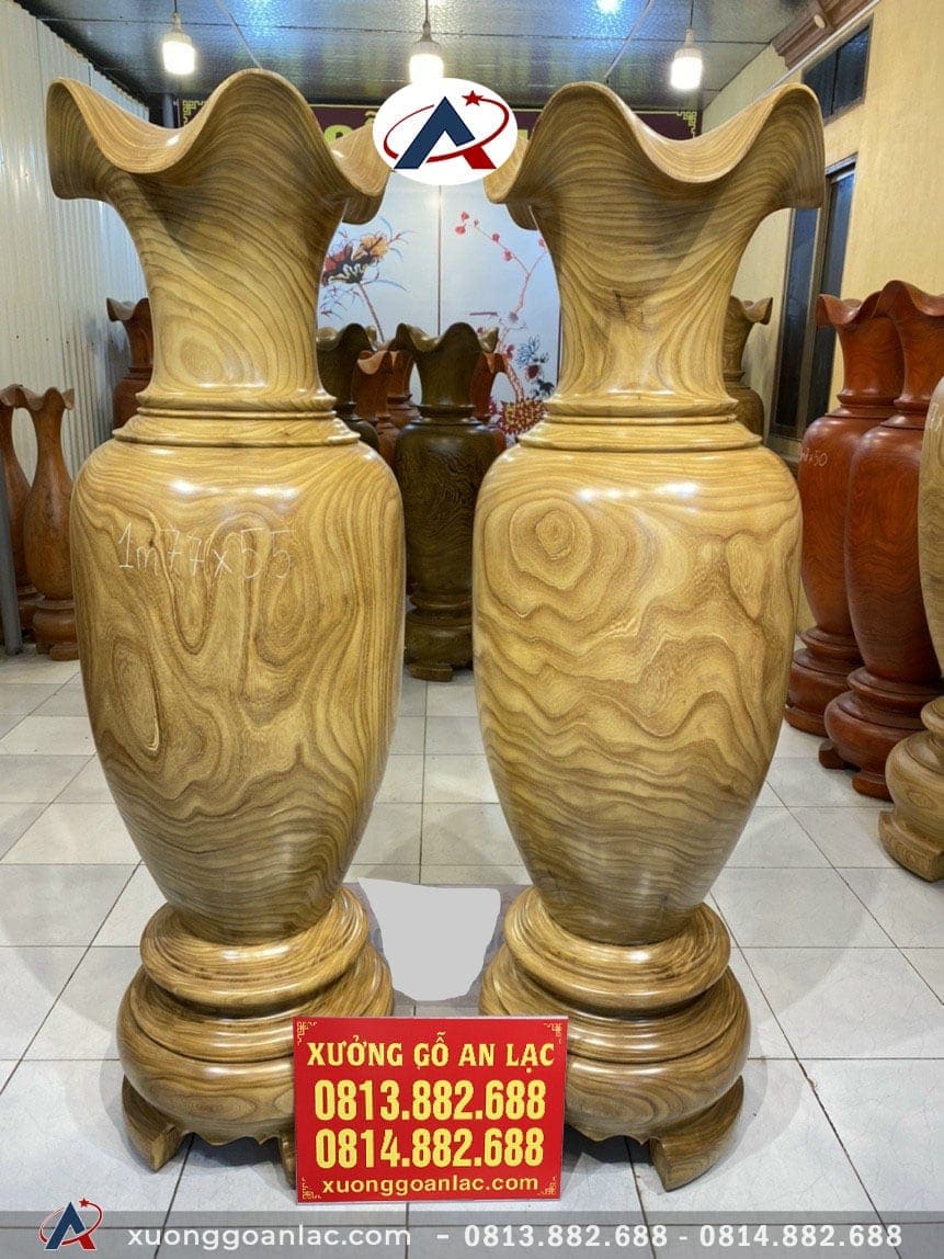Đôi lục bình gỗ cẩm vàng 1m77 đường kính 55cm (chú Chinh - Hải Dương) 10 Đôi lục bình gỗ cẩm vàng 1m77 (chú Chinh - Hải Dương)