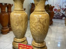Đôi lục bình gỗ cẩm vàng 1m77 đường kính 55cm (chú Chinh - Hải Dương) 7 Lục bình (chú Chinh - Hải Dương