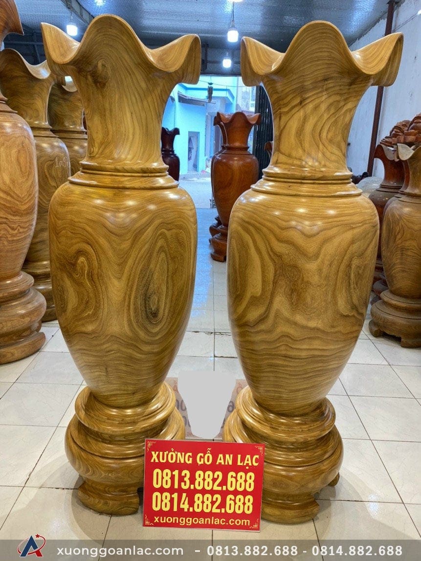 Đôi lục bình gỗ cẩm vàng 1m77 đường kính 55cm (chú Chinh - Hải Dương) 13 Lục bình (chú Chinh - Hải Dương