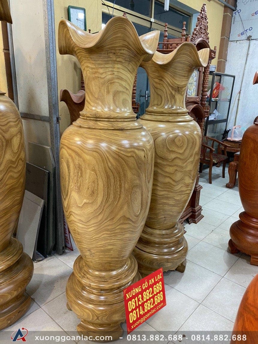 Cặp lục bình gỗ cẩm vàng 1m73 đường kính 54cm (anh Công - Hải Phòng) 9 Lục bình (anh Công - Hải Phòng)