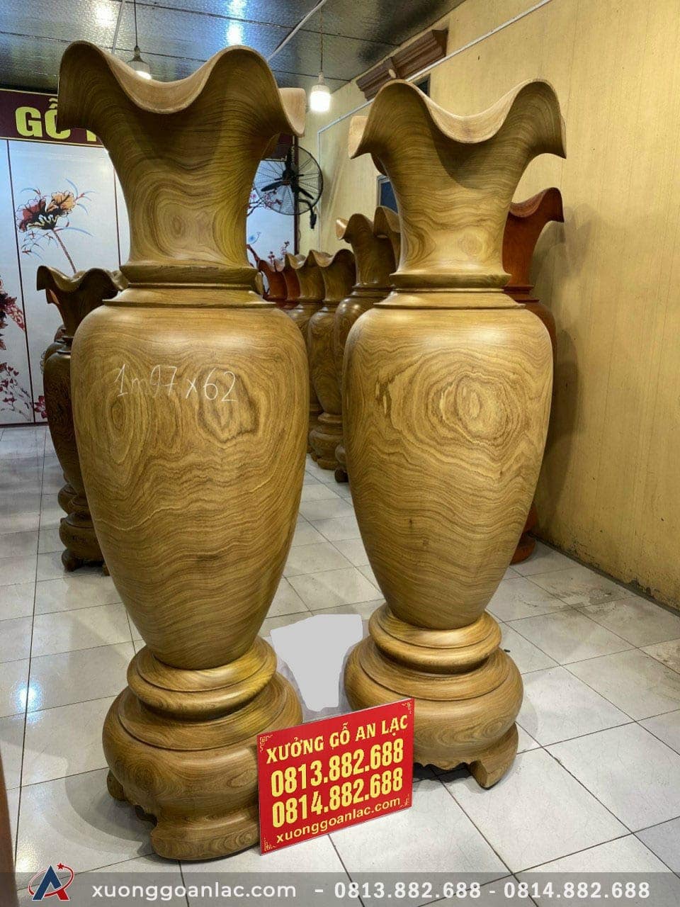 Lục bình gỗ cẩm vàng 1m97 đường kính 62cm (anh Đô - Ninh Bình) 10 Lục bình (anh Đô - Ninh Bình)