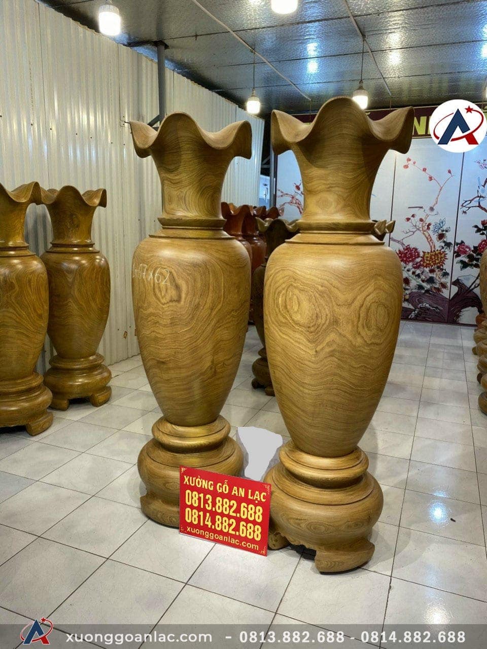 Lục bình gỗ cẩm vàng 1m97 đường kính 62cm (anh Đô - Ninh Bình) 12 Lục bình (anh Đô - Ninh Bình)