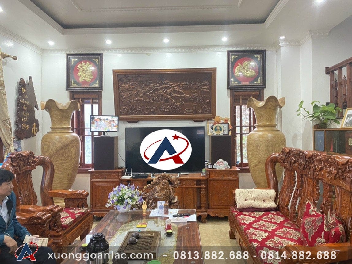 Lục bình gỗ cẩm vàng 1m99 đường kính 60cm (chú Hà - Thái Nguyên) 8 Lục bình gỗ cẩm vàng 1m99 ( chú Hà - Thái Nguyên)